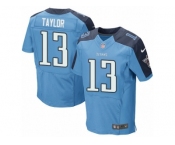 Men's Nike Tennessee Titans #13 Taywan Taylor Elite Light Blue Team Color NFL Jersey