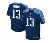 Men's Nike Tennessee Titans #13 Taywan Taylor Elite Navy Blue Alternate NFL Jersey