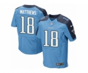 Men's Nike Tennessee Titans #18 Rishard Matthews Elite Light Blue Team Color NFL Jersey