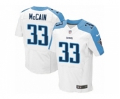 Men's Nike Tennessee Titans #33 Brice McCain Elite White NFL Jersey