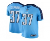 Men's Nike Tennessee Titans #37 Johnathan Cyprien Elite Light Blue Rush NFL Jersey