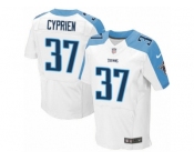 Men's Nike Tennessee Titans #37 Johnathan Cyprien Elite White NFL Jersey