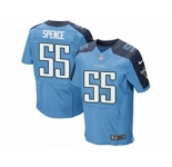 Men's Nike Tennessee Titans #55 Sean Spence Elite Light Blue Team Color NFL Jersey