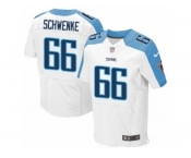 Men's Nike Tennessee Titans #66 Brian Schwenke Elite White NFL Jersey