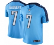 Men's Nike Tennessee Titans #7 Blaine Gabbert Elite Light Blue Rush Vapor Untouchable NFL Jersey