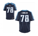 Men's Nike Tennessee Titans #78 Jack Conklin Elite Navy Blue Alternate NFL Jersey