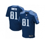 Men's Nike Tennessee Titans #81 Jonnu Smith Elite Navy Blue Alternate NFL Jersey