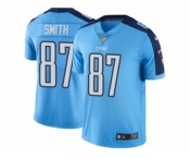 Men's Nike Tennessee Titans #87 Jonnu Smith Elite Light Blue Rush NFL Jersey