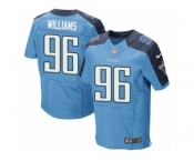 Men's Nike Tennessee Titans #96 Sylvester Williams Elite Light Blue Team Color NFL Jersey