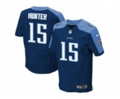 Nike Tennessee Titans #15 Justin Hunter Navy Blue Jerseys(Elite)