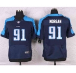 nike nfl jerseys tennessee titans #91 morgan blue[Elite]