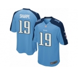Men's Nike Tennessee Titans #19 Tajae Sharpe Game Light Blue Team Color NFL Jersey