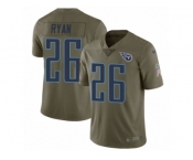 Men Nike Tennessee Titans #26 Logan Ryan Limited Olive 2017 Salute to Service NFL Jersey