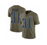 Men Nike Tennessee Titans #31 Kevin Byard Limited Olive 2017 Salute to Service NFL Jersey