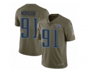 Men Nike Tennessee Titans #91 Derrick Morgan Limited Olive 2017 Salute to Service NFL Jersey