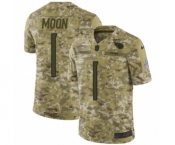 Men's Nike Tennessee Titans #1 Warren Moon Limited Camo 2018 Salute to Service NFL Jersey