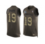 Men's Nike Tennessee Titans #19 Tajae Sharpe Limited Green Salute to Service Tank Top NFL Jersey