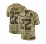 Men's Nike Tennessee Titans #22 Derrick Henry Limited Camo 2018 Salute to Service NFL Jersey