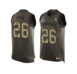 Men's Nike Tennessee Titans #26 Logan Ryan Limited Green Salute to Service Tank Top NFL Jersey