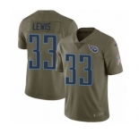 Men's Nike Tennessee Titans #33 Dion Lewis Limited Olive 2017 Salute to Service NFL Jersey
