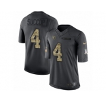 Men's Nike Tennessee Titans #4 Ryan Succop Limited Black 2016 Salute to Service NFL Jersey