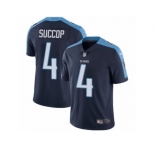 Men's Nike Tennessee Titans #4 Ryan Succop Vapor Untouchable Limited Navy Blue Alternate NFL Jersey
