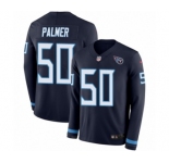 Men's Nike Tennessee Titans #50 Nate Palmer Limited Navy Blue Therma Long Sleeve NFL Jersey