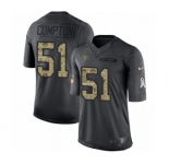 Men's Nike Tennessee Titans #51 Will Compton Limited Black 2016 Salute to Service NFL Jersey