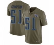 Men's Nike Tennessee Titans #51 Will Compton Limited Olive 2017 Salute to Service NFL Jersey