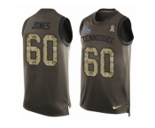 Men's Nike Tennessee Titans #60 Ben Jones Limited Green Salute to Service Tank Top NFL Jersey