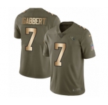 Men's Nike Tennessee Titans #7 Blaine Gabbert Limited Olive Gold 2017 Salute to Service NFL Jersey