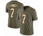 Men's Nike Tennessee Titans #7 Blaine Gabbert Limited Olive Gold 2017 Salute to Service NFL Jersey