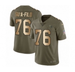 Men's Nike Tennessee Titans #76 Xavier Su'a-Filo Limited Olive Gold 2017 Salute to Service NFL Jersey