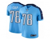 Men's Nike Tennessee Titans #78 Curley Culp Limited Light Blue Rush NFL Jersey