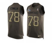 Men's Nike Tennessee Titans #78 Jack Conklin Limited Green Salute to Service Tank Top NFL Jersey