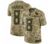 Men's Nike Tennessee Titans #8 Marcus Mariota Limited Camo 2018 Salute to Service NFL Jersey