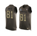 Men's Nike Tennessee Titans #81 Jonnu Smith Limited Green Salute to Service Tank Top NFL Jersey
