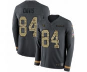 Men's Nike Tennessee Titans #84 Corey Davis Limited Black Salute to Service Therma Long Sleeve NFL Jersey