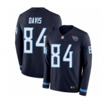 Men's Nike Tennessee Titans #84 Corey Davis Limited Navy Blue Therma Long Sleeve NFL Jersey