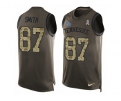 Men's Nike Tennessee Titans #87 Jonnu Smith Limited Green Salute to Service Tank Top NFL Jersey