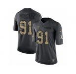 Men's Nike Tennessee Titans #91 Derrick Morgan Limited Black 2016 Salute to Service NFL Jersey