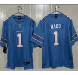 Men's Tennessee Titans #1 Cameron Ward Light Blue 2026 F.U.S.E. Vapor Limited Football Stitched Jersey