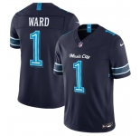 Men's Tennessee Titans #1 Cameron Ward Navy 2026 F.U.S.E. 'Music City' Rivalries Collection Limited Football Stitched Jersey