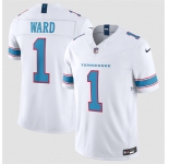 Men's Tennessee Titans #1 Cameron Ward White 2026 F.U.S.E. Vapor Limited Stitched Football Jersey