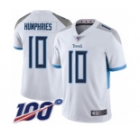 Men's Tennessee Titans #10 Adam Humphries White Vapor Untouchable Limited Player 100th Season Football Jersey