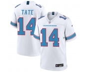Men's Tennessee Titans 14 Carnell Tate white Vapor Limited Stitched jersey