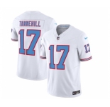 Men's Tennessee Titans #17 Ryan Tannehill White 2023 F.U.S.E. Vapor Limited Throwback Football Stitched Jersey