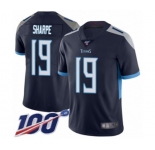 Men's Tennessee Titans #19 Tajae Sharpe Navy Blue Team Color Vapor Untouchable Limited Player 100th Season Football Jersey