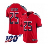 Men's Tennessee Titans #25 Adoree' Jackson Limited Red Inverted Legend 100th Season Football Jersey