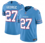 Men's Tennessee Titans #27 Eddie George Light Blue 2026 F.U.S.E. Vapor Limited Stitched Football Jersey